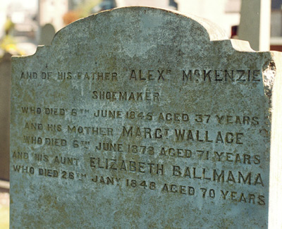 McKenzie grave in Nellfield Cemetery, Aberdeen